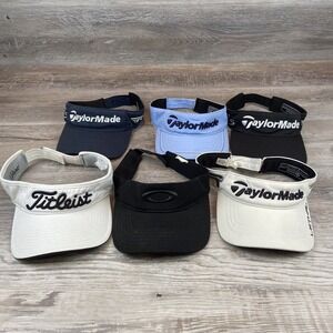 Titleist Footjoy‎ Taylor Made Oakley Golf Visor Lot Of 6